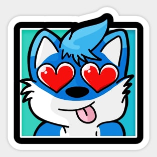 My wolf twitch love emote Sticker